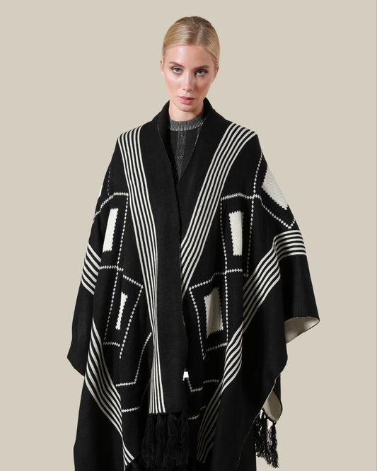 Geometric Patterned Poncho
