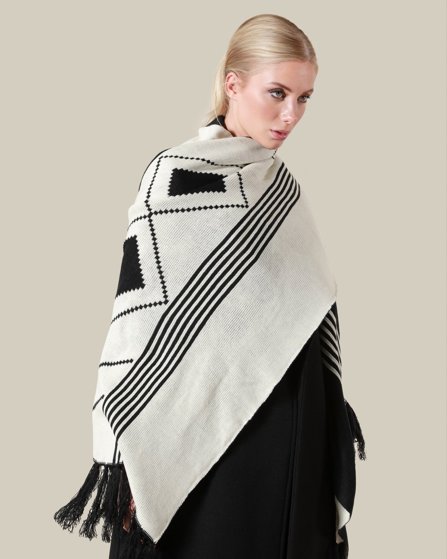 Geometric Patterned Poncho