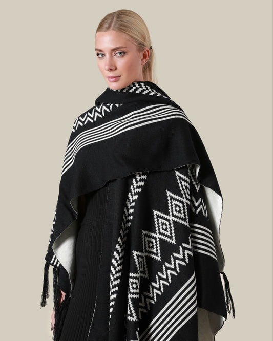 Geometric Patterned Poncho