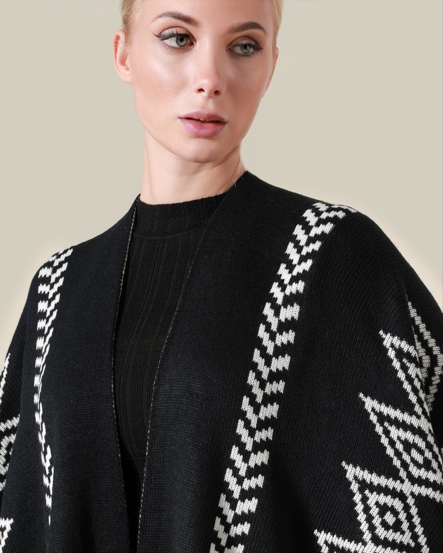 Geometric Patterned Poncho