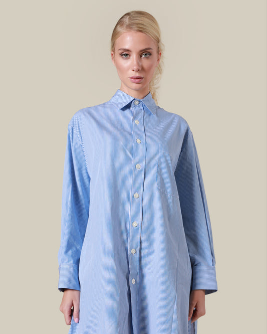 Striped Oversized Cotton Shirt