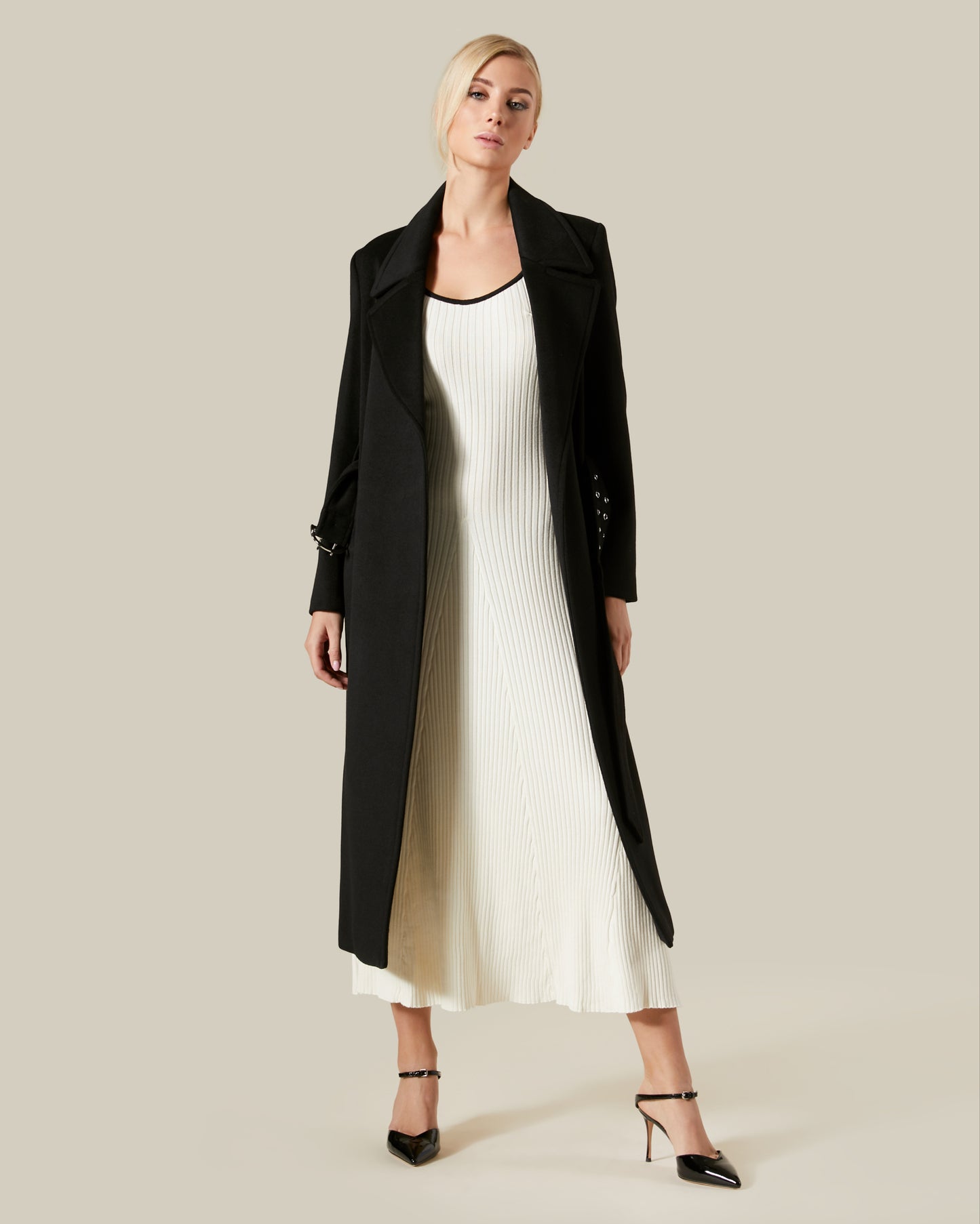 Contrast Tipping Knitted Dress