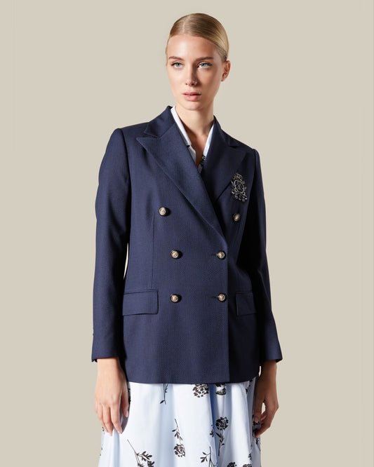 Emblem Patched Suit Jacket