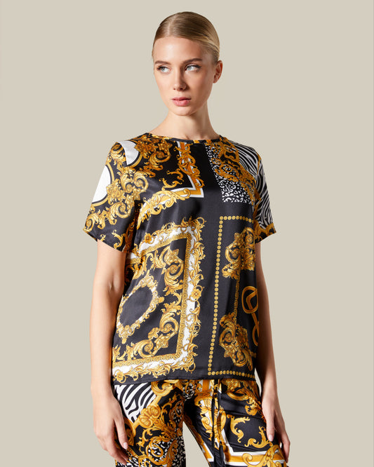 Patchwork Sheeny Top