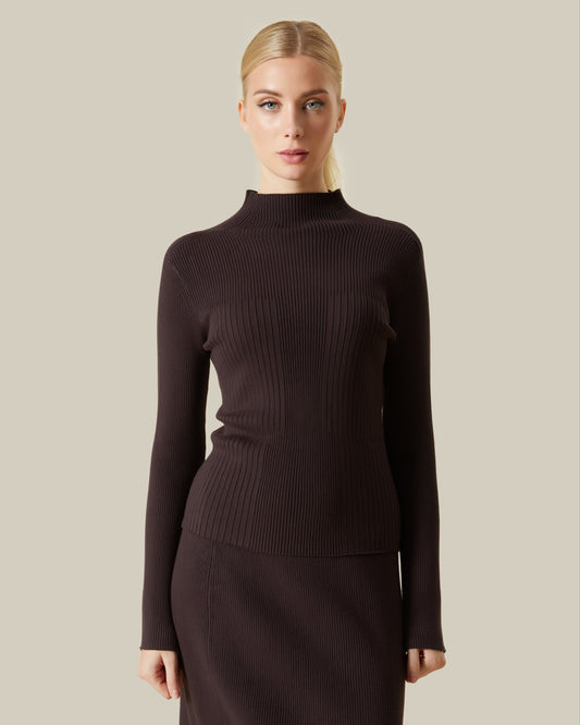 Solid Tone Ribbed Top