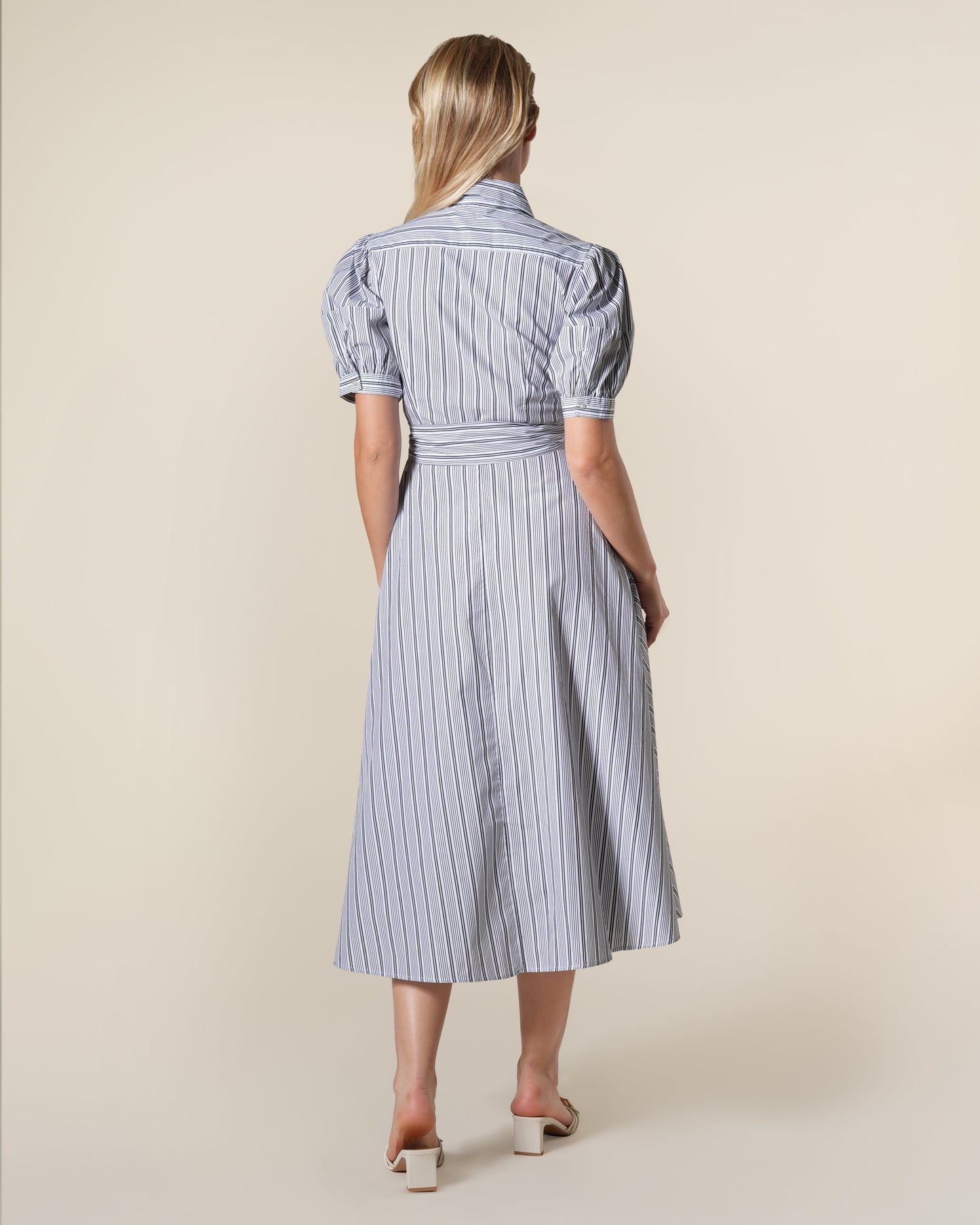 Striped Cotton-Poplin Shirt Dress